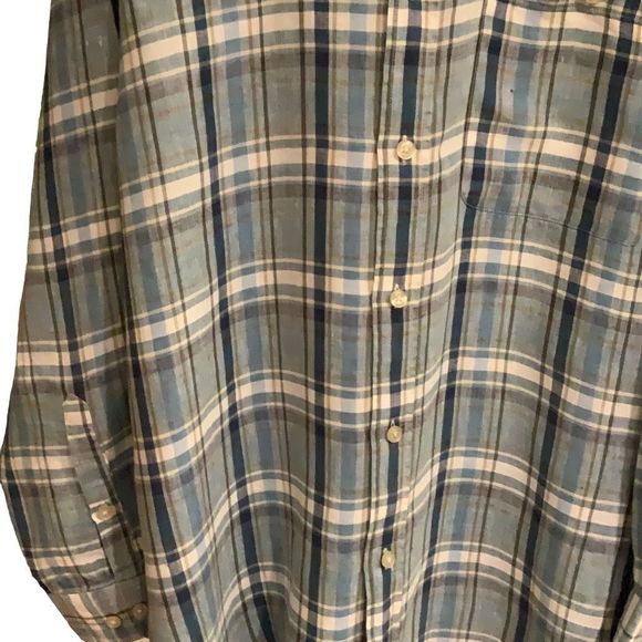 Vintage Orvis 100% Linen Shirt Extra Large - Picture 2 of 9